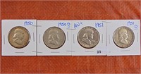 1950,50-D, 51, 51-D Franklin Halves