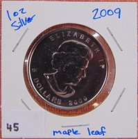 2009 Canada, silver maple leaf .9999