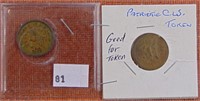 Civil War token 1863, good for token