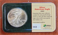 2003 Silver Eagle .999 unc