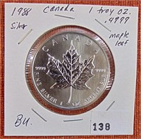 1988 Canada Silver Maple Leaf
