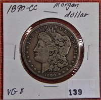 1890-CC Morgan Dollar VG8
