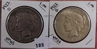 1922-D, 1922-S Peace Dollars