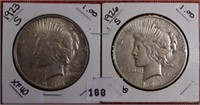 1923-S, 1926-S Peace Dollars