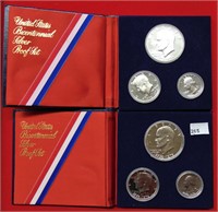 2, 1976 40% silver sets (3 pc) proof