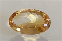 Certified 11.00 Cts Natural Oval Citrine