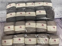 LOT 40 Alfa Gray/Milk Metallic Crochet Yarn Cakes
