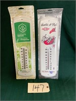 Texaco & Agricole thermometers repro