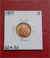 1909 Lincoln Wheat cent coin Gem BU