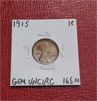 1915 Lincoln Cent coin Gem Uncirculated