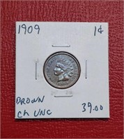 1909 Indian Head Penny coin choice uncirculated