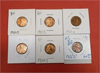 Collection of uncirculated "S" Lincoln Wheat c