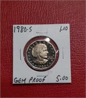 1980-S Susan B Anthony Dollar coin proof