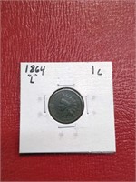 1864 "L" Indian Head Penny coin