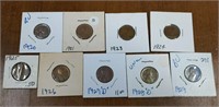 Collection of 1920's Lincoln Wheat cent coins