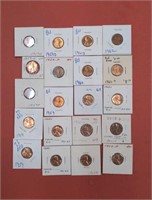 Lot of twenty vintage  Lincoln cent penny coins