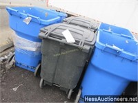 (2) GREEN TRASH CANS