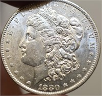 1880-O US MORGAN SILVER DOLLAR !  AU ??