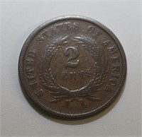 VERY RARE 1862 US TWO CENT PIECE !