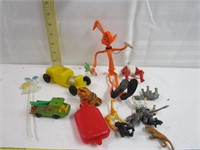 Toy Lot - Little Animals & Plastic Car