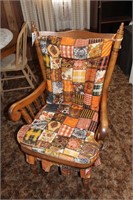 Wooden Chair with Cushions