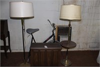 Lamps, Exercise Bike, & Humidifier
