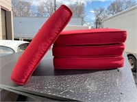 LOT of 4 Red Patio Seating Cushions