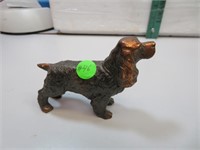 Vintage Cast Metal Spaniel Dog Paperweight