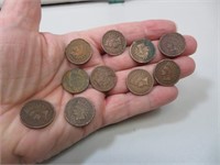 10 Indian Head Pennies