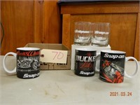 Snap On Mugs and Glass Set