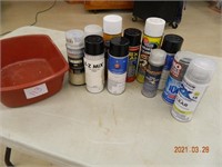 Household aerosol cans - flex seal, lacquer,
