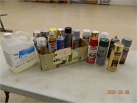 Assorted spray paints
