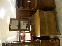 Oak Dresser with mirrored back