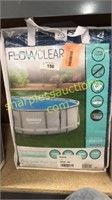 Flow clear solar pool cover