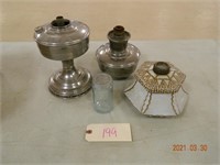 Vintage lamps and lamp parts
