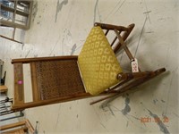 Small weaved back rocking chair