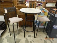 Mosaic Top Cafe table with matching chairs