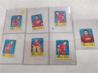 7 Topps hockey cards - Detroit Red Wings 1966-67