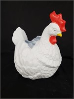 TPI white plastic chicken planter -New