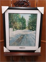 Winter Road by Elizabeth B. George Framed Print