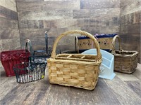 Baskets and Wood Organizer