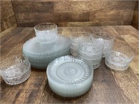 Glass Dinner Plates, Bread Plates, and Bowls