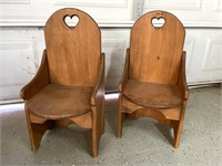 (2) Wood Children’s Chairs 26”