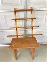 Wood Rack 36” x 28” and Bench 24” x 15” x 17”