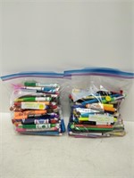 large lot of markers