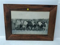 picture in vintage oak frame