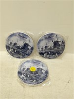 3 Holland collectible porcelain coasters