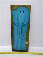 elephant on canvas wall hanging 8x21