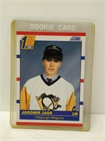 Jaromar Jagr Rookie card in plastic