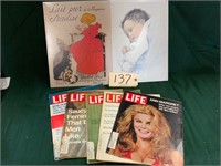 Life magazines & 2 repro signs